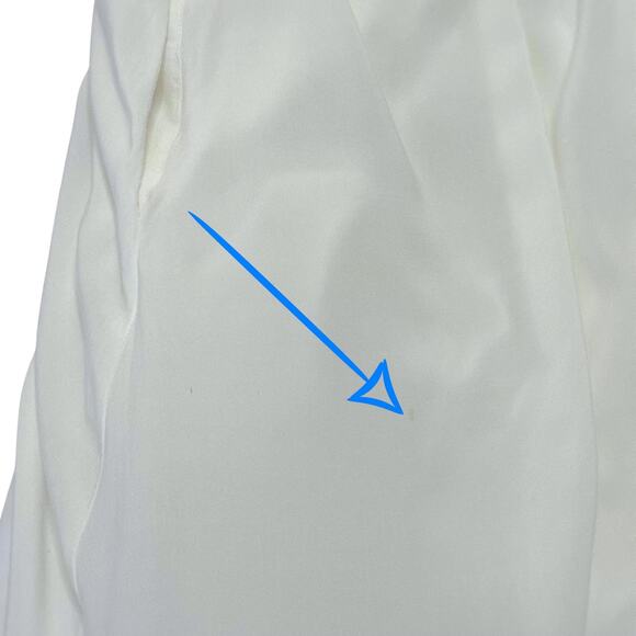 JAMES PERSE Double V Trapeze Swing Shift Dress Midi White Brunch Tea Cocktail - Picture 11 of 14